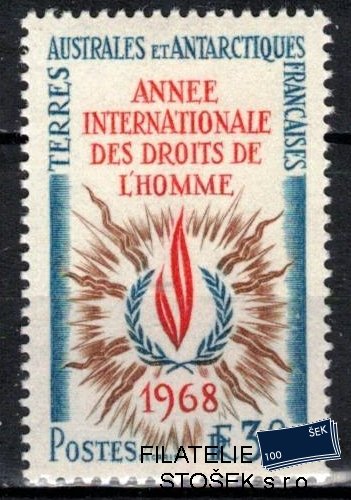 TAAF známky 1968 Droits de l´homme