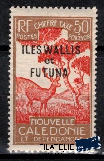 Wallis et Futuna známky Yv TT 19 koloniální lep,