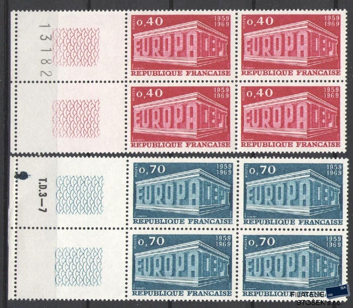 Francie známky Mi 1665-66 4 Blok