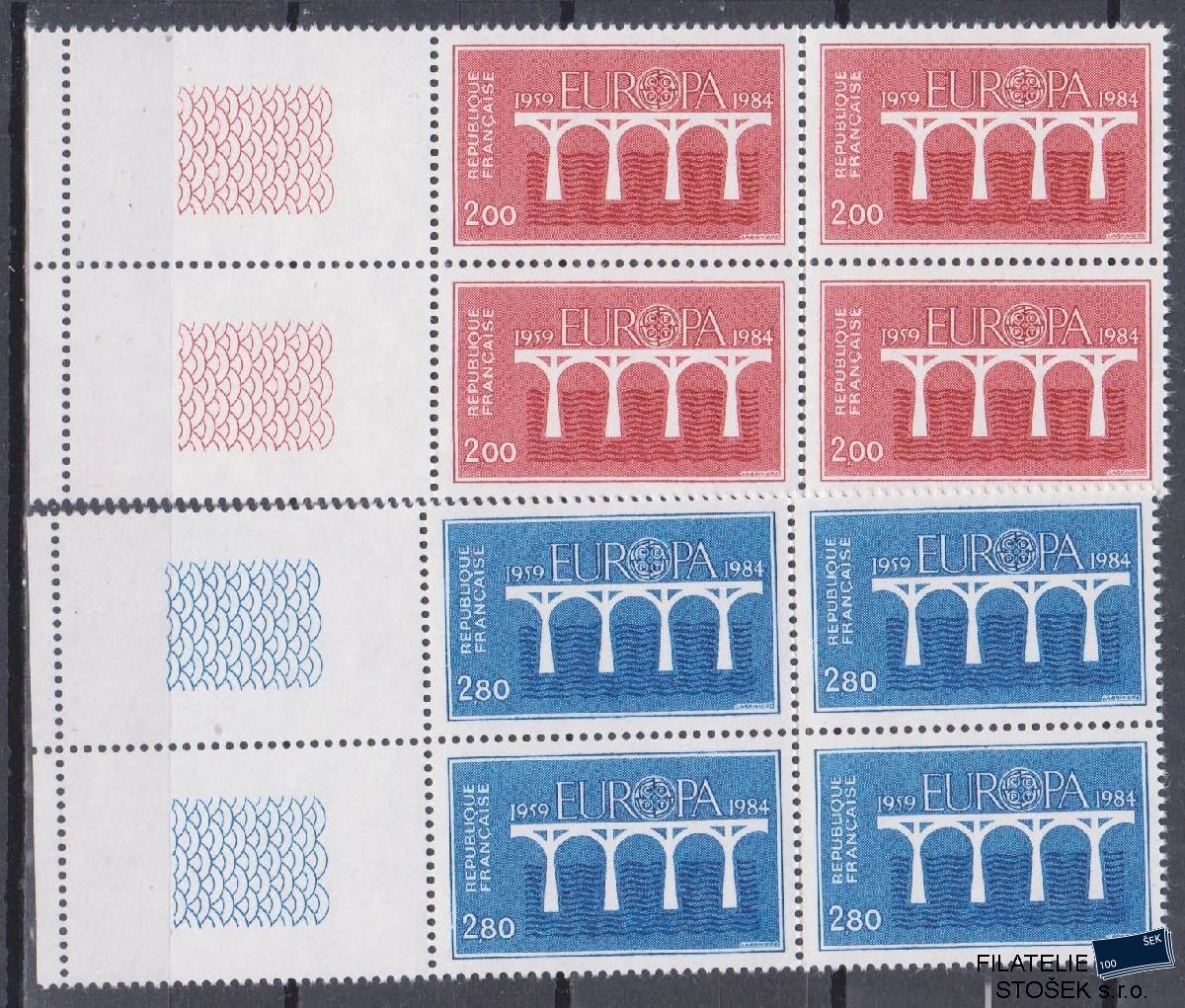 Francie známky Mi 2441-42 4 Blok