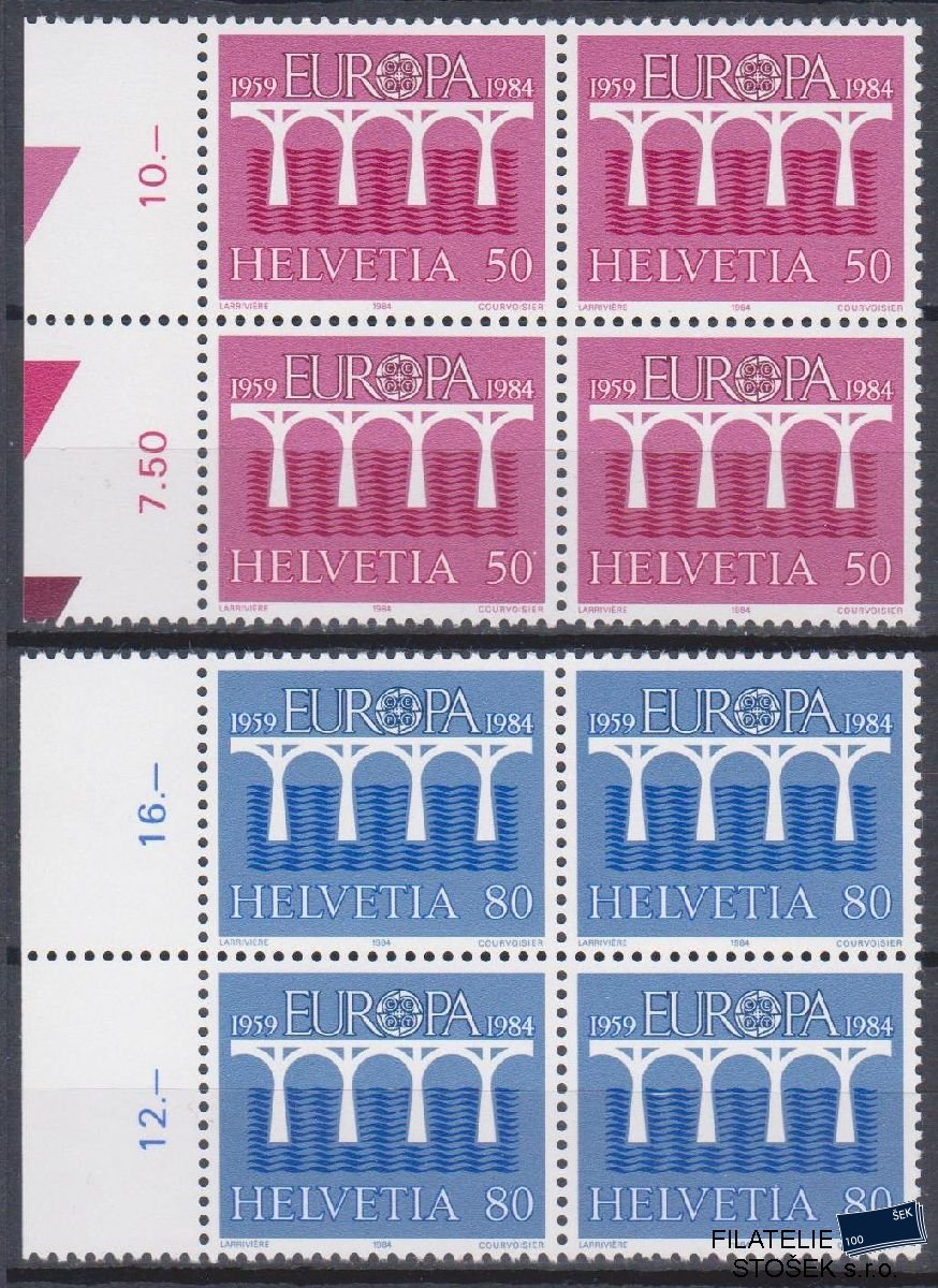 Švýcarsko známky Mi 1270-71 4 Blok