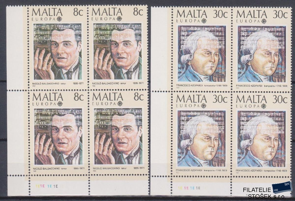Malta známky Mi 726-27 4 Blok