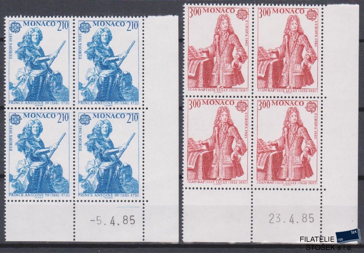 Monako známky Mi 1681-82 4 Blok Rohový