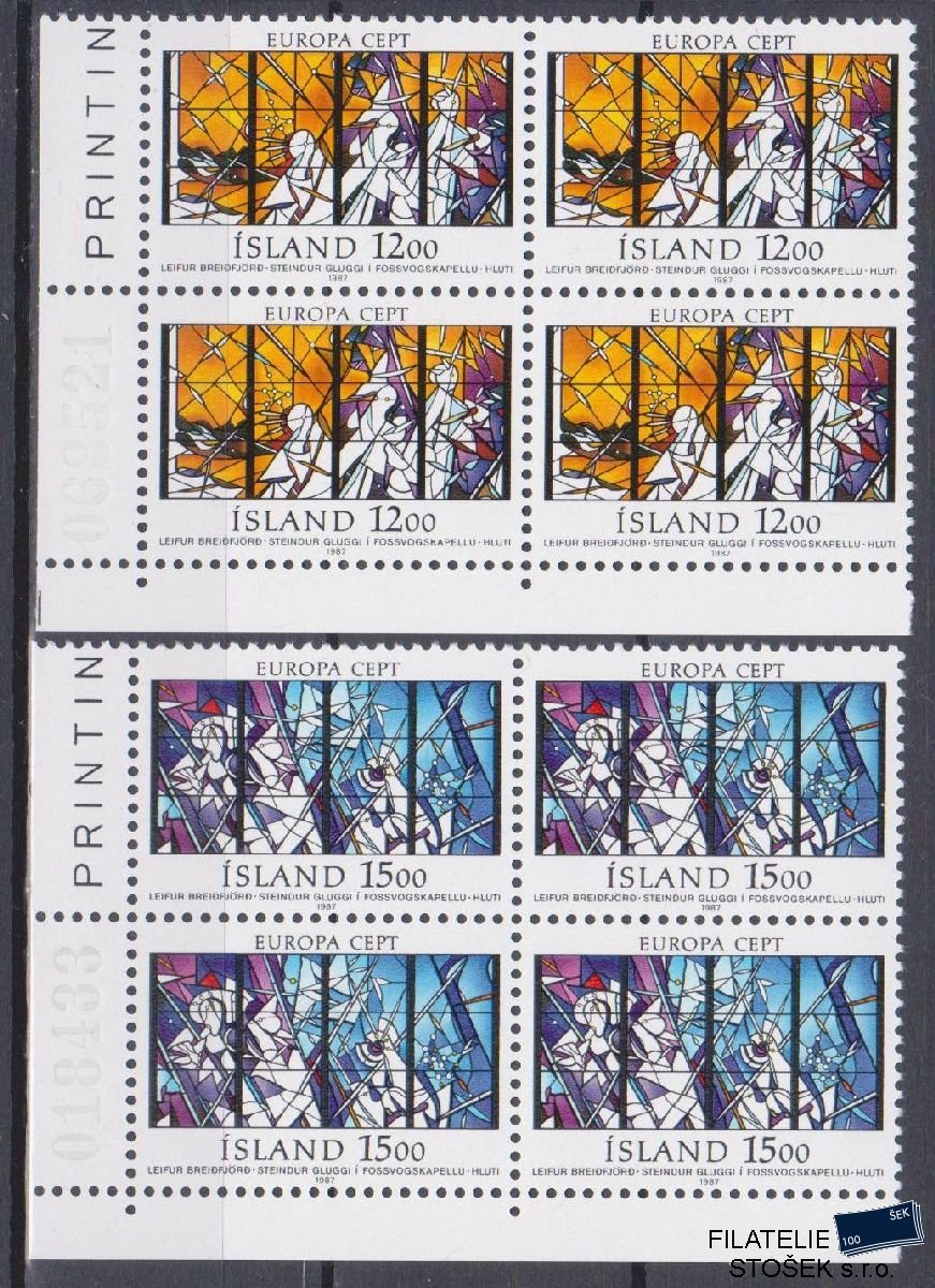 Island známky Mi 665-66 4 Blok Rohový