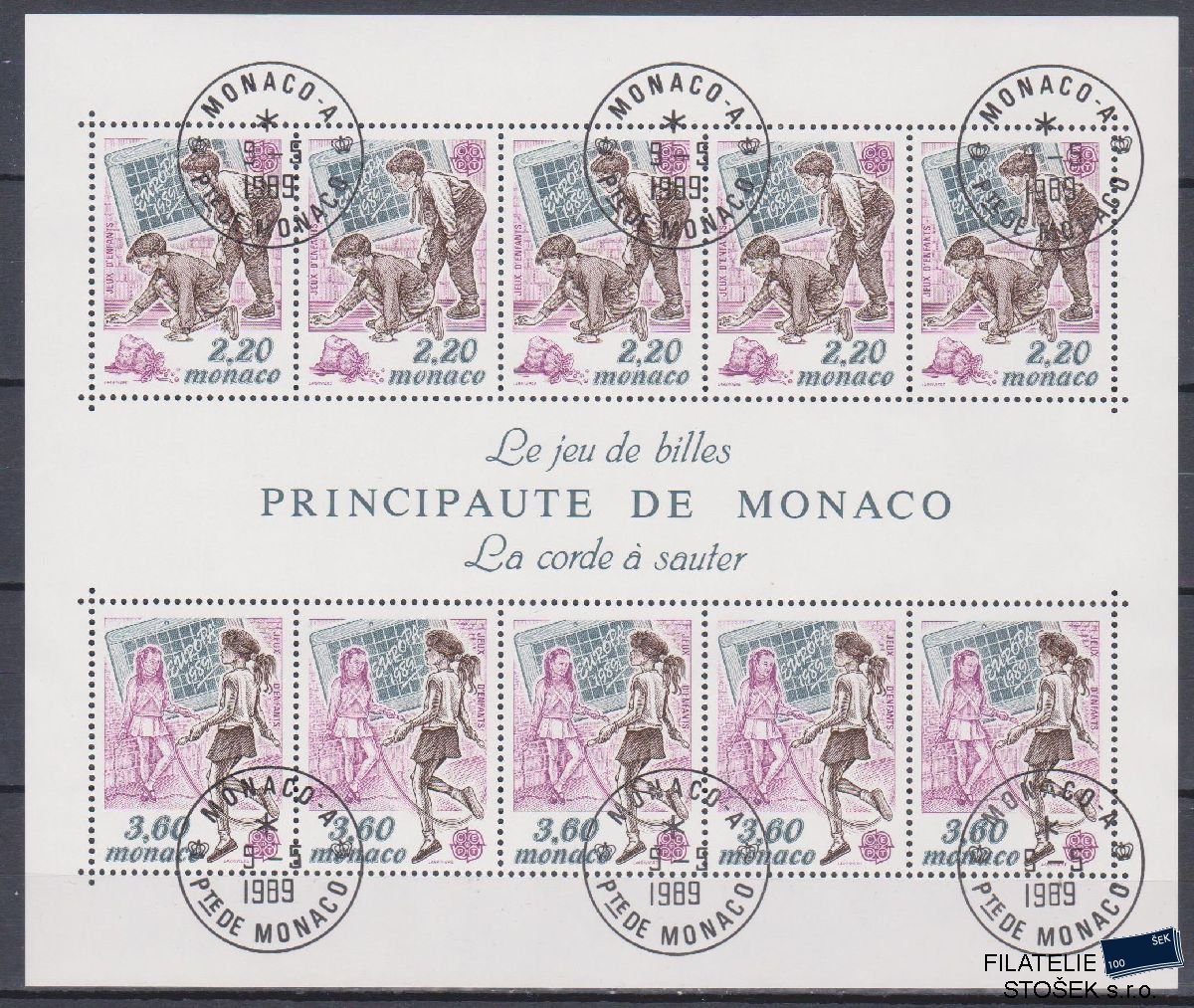 Monako známky Mi Blok 44