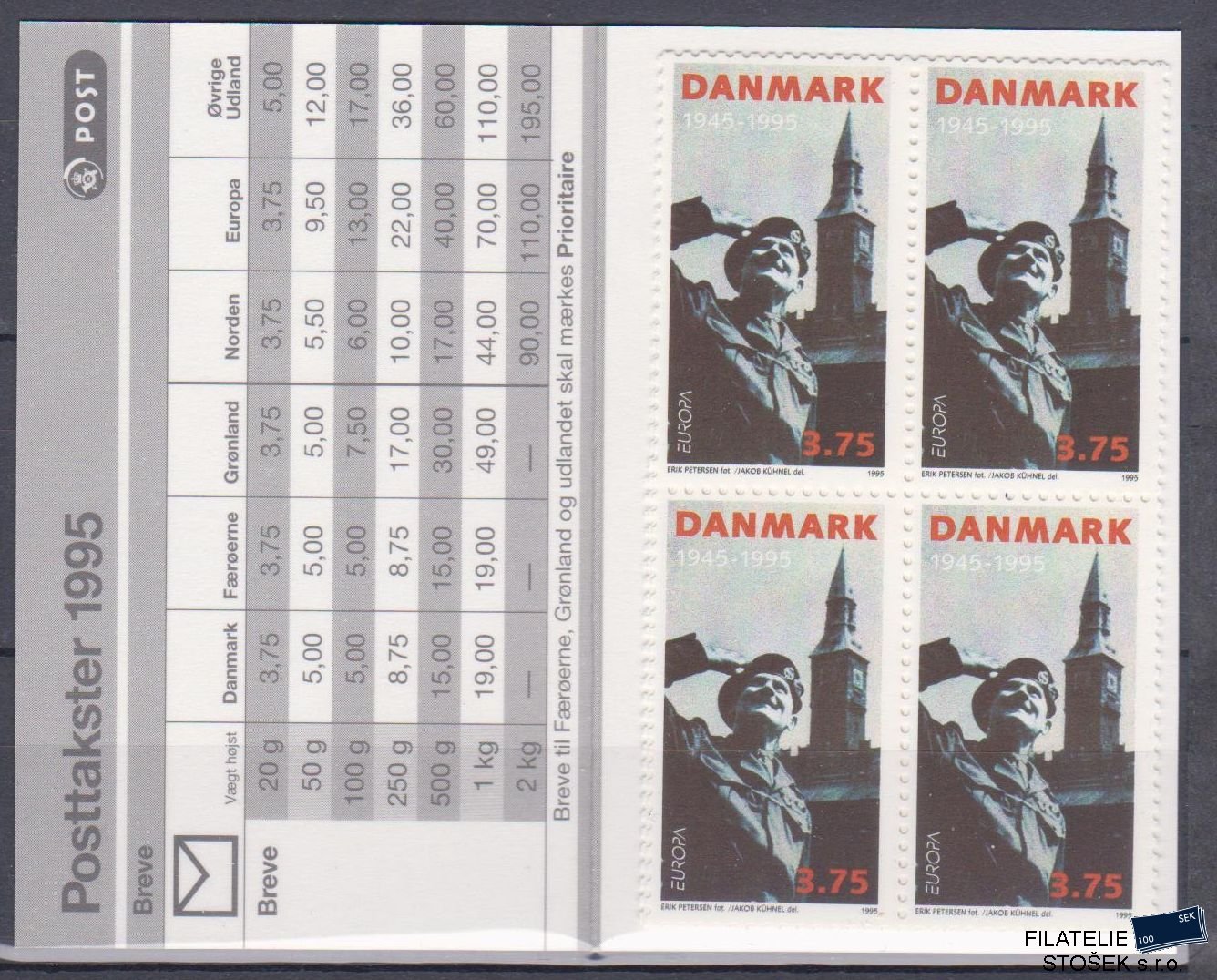 Dánsko známky Mi 1100 Sešitek