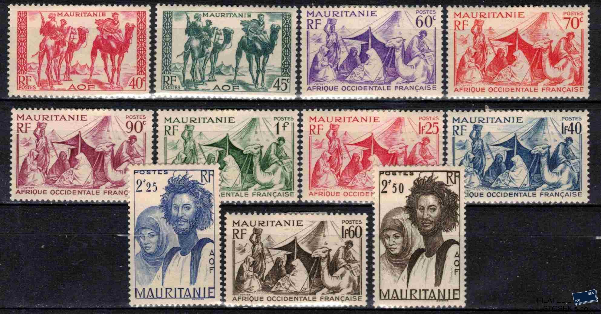 Mauritanie známky Yv 105-15 bez 112 A
