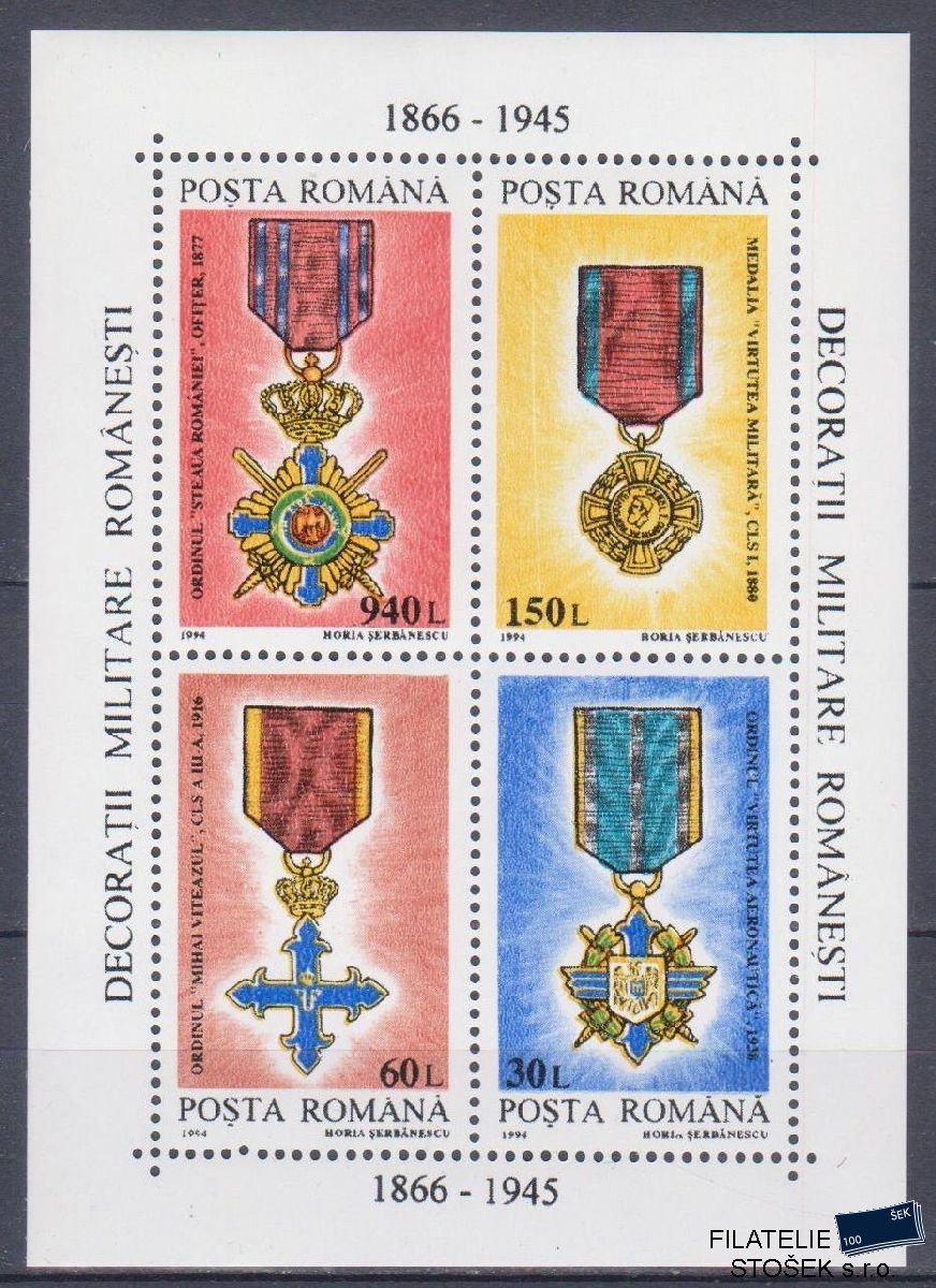 Rumunsko známky Mi Blok 296