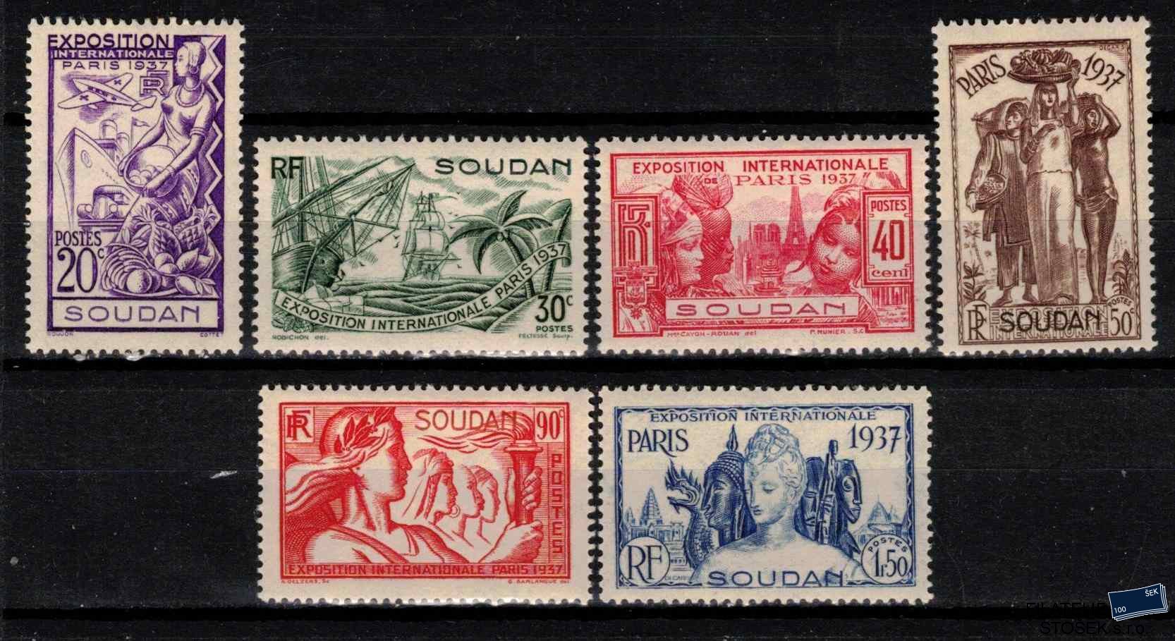 Soudan známky 1937 Exposition internationale de Paris