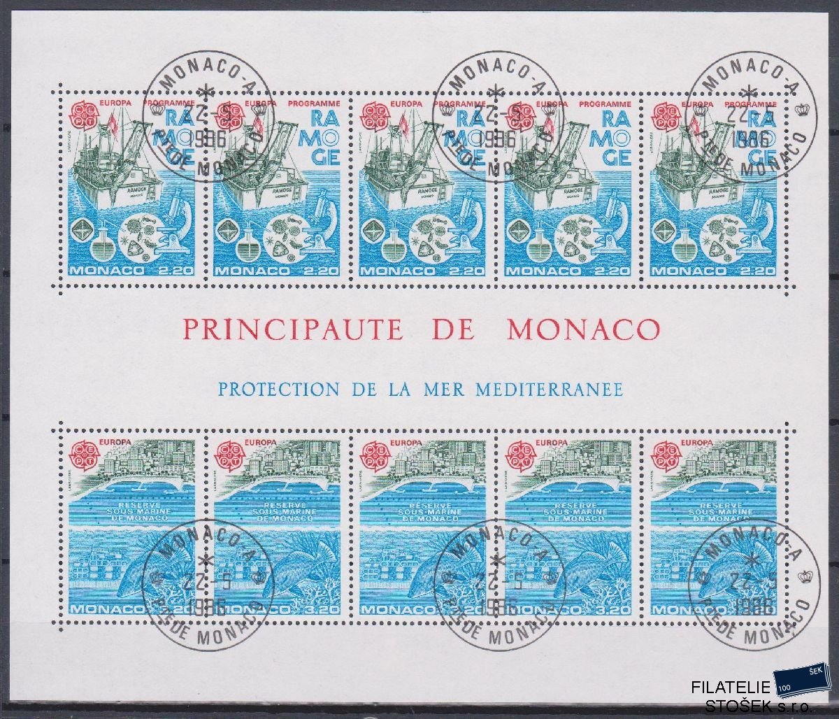 Monako známky Mi Blok 32