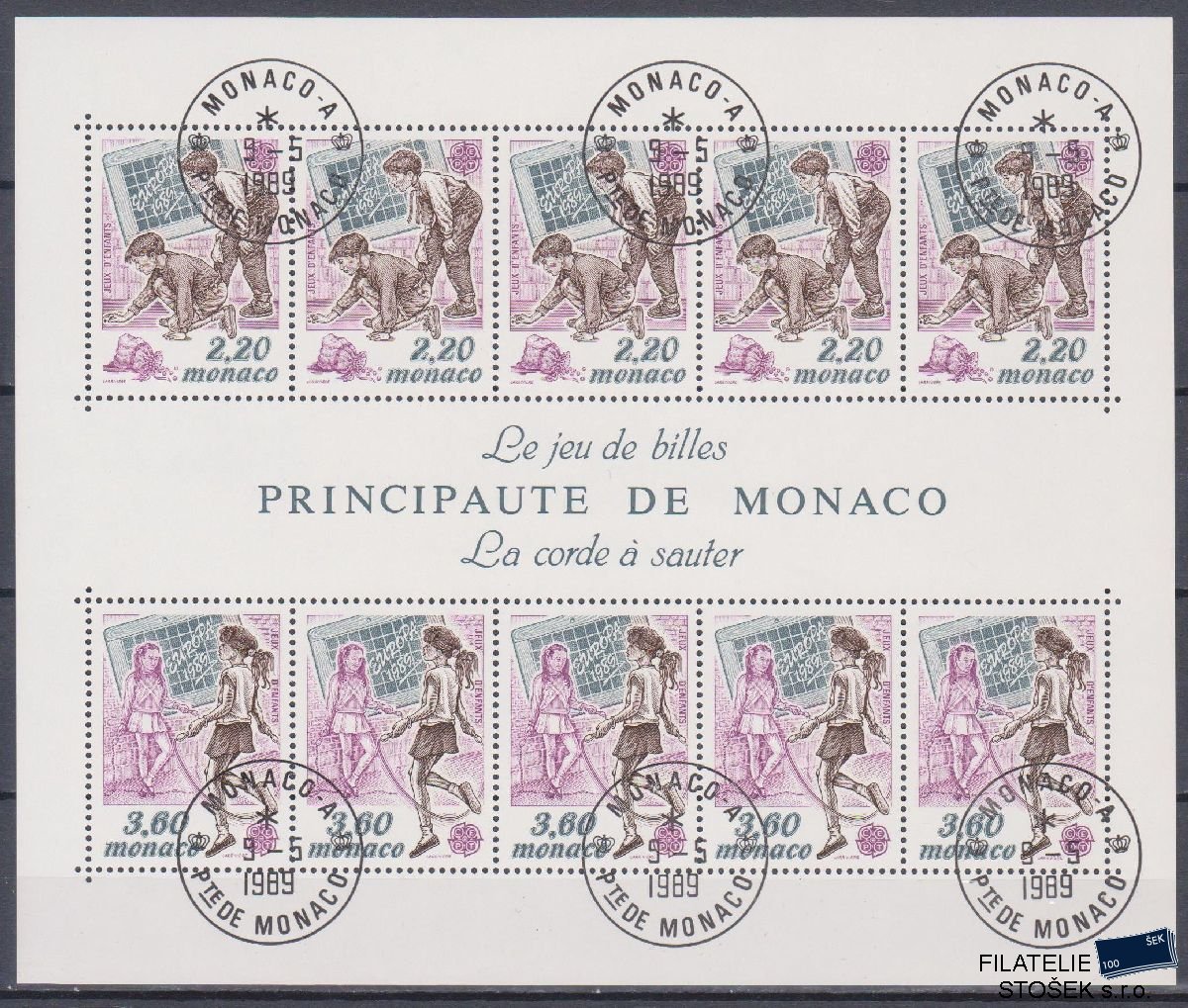 Monako známky Mi Blok 44