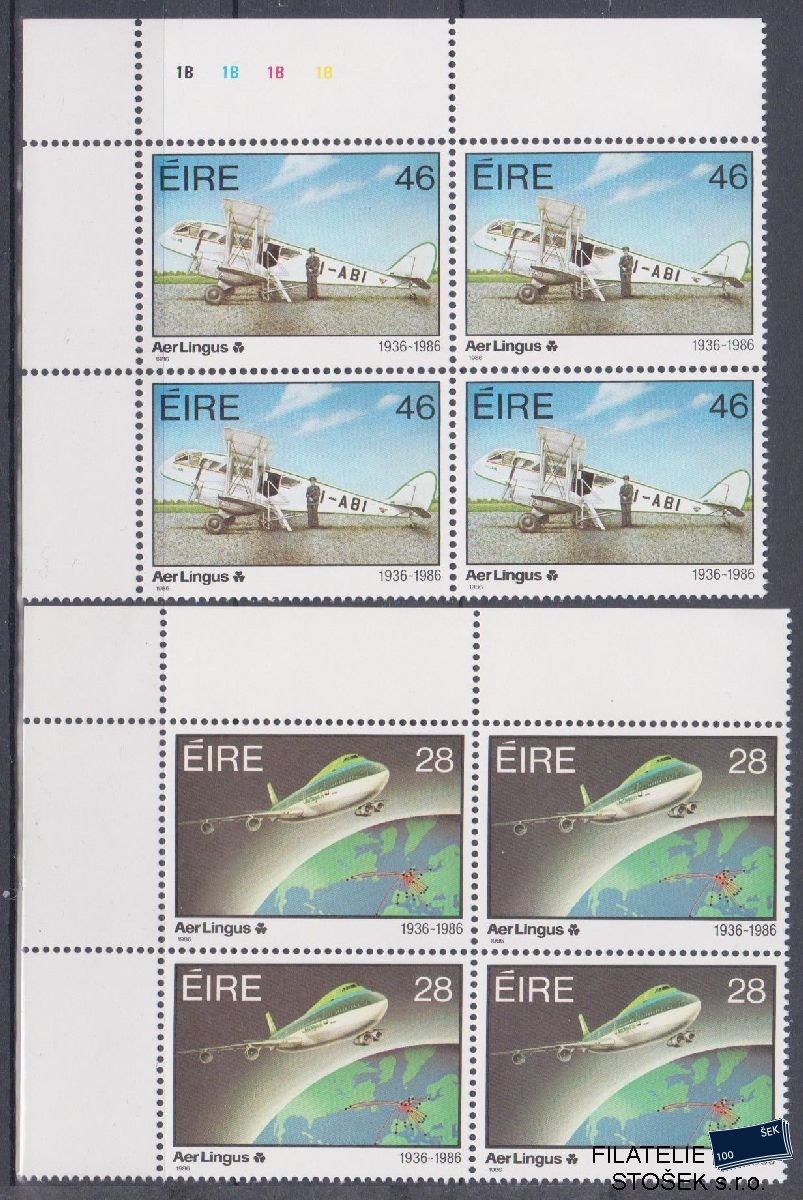 Irsko známky Mi 594-95 4 Blok
