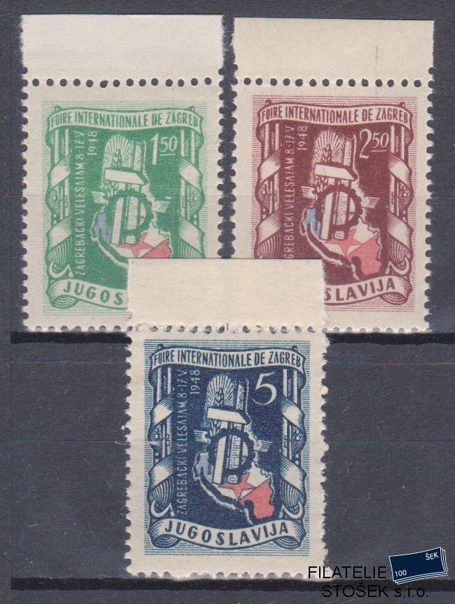 Jugoslávie známky Mi 539-41