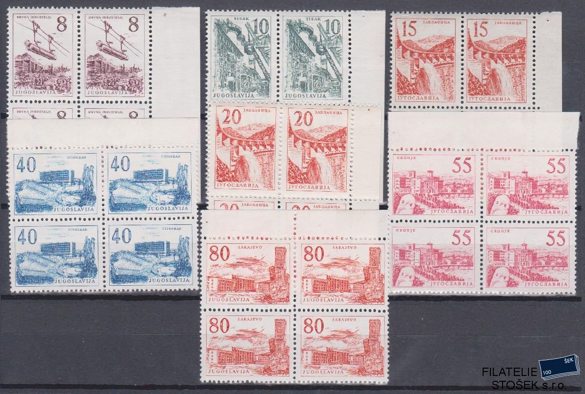 Jugoslávie známky Mi 891-97 4 Blok NK - Bez 893