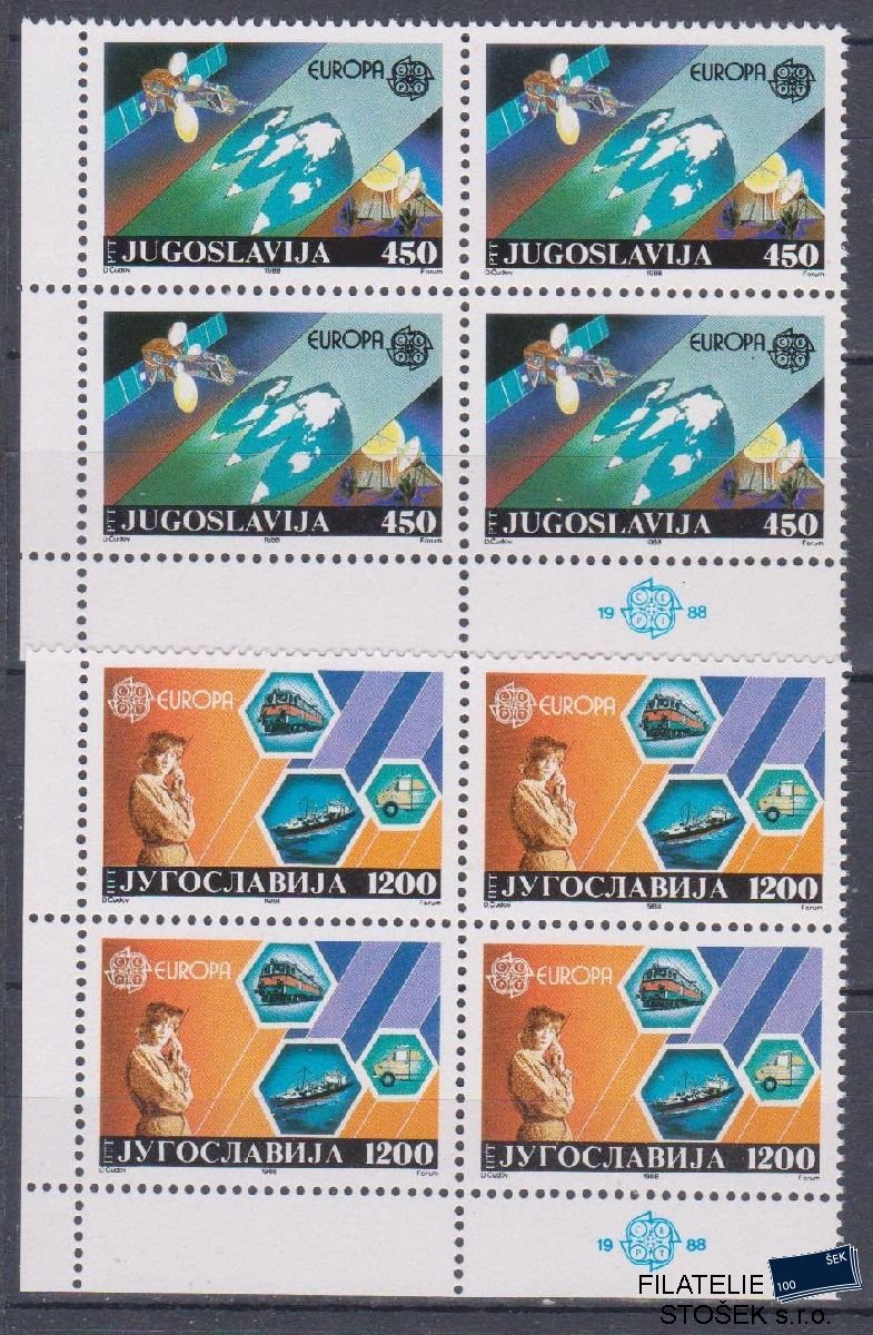 Jugoslávie známky Mi 2073-74 4 Blok