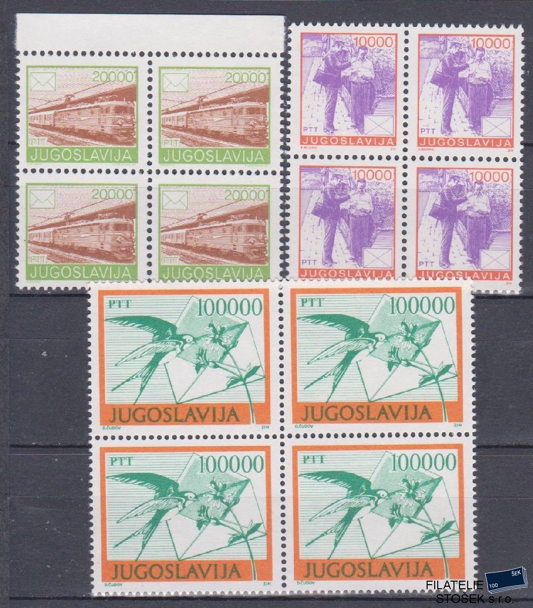 Jugoslávie známky Mi 2389-91 4 Blok