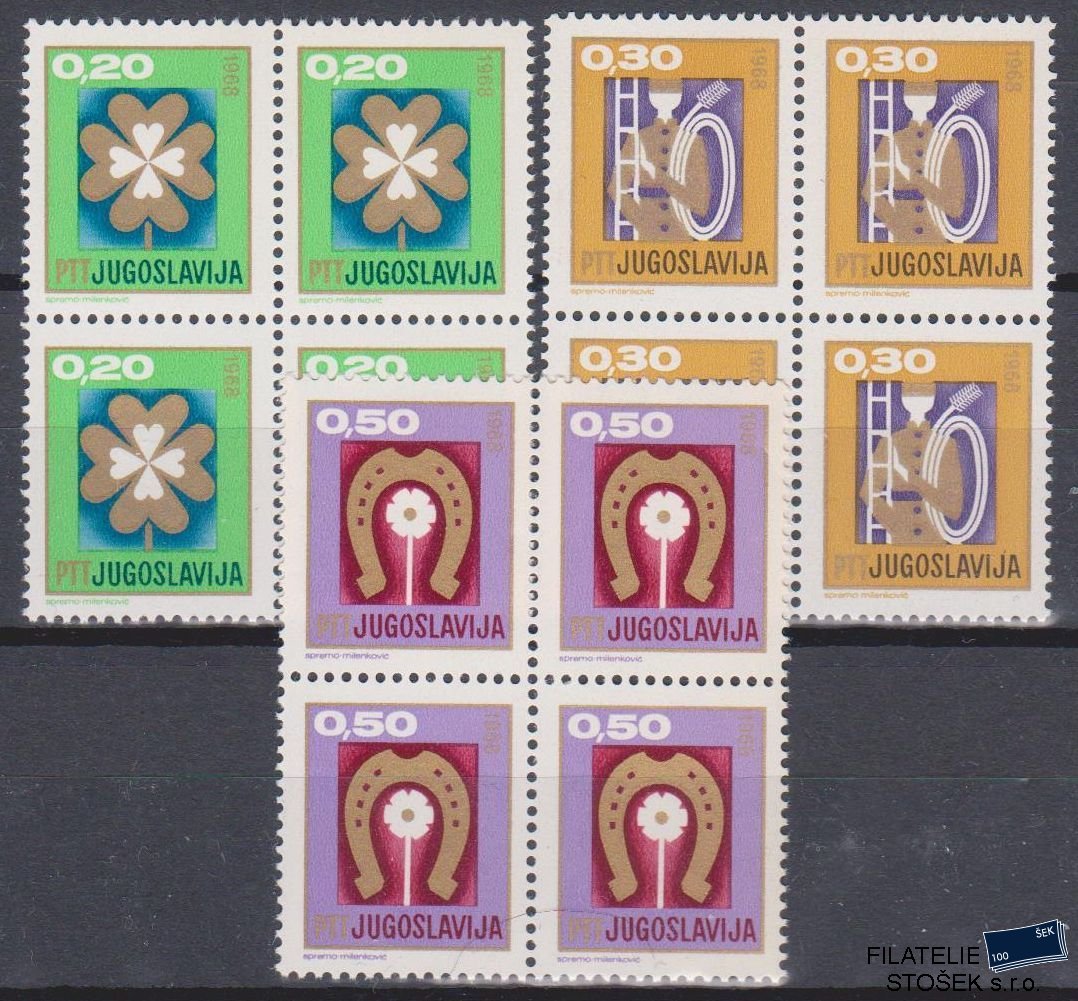 Jugoslávie známky Mi 1254-56 4 Blok