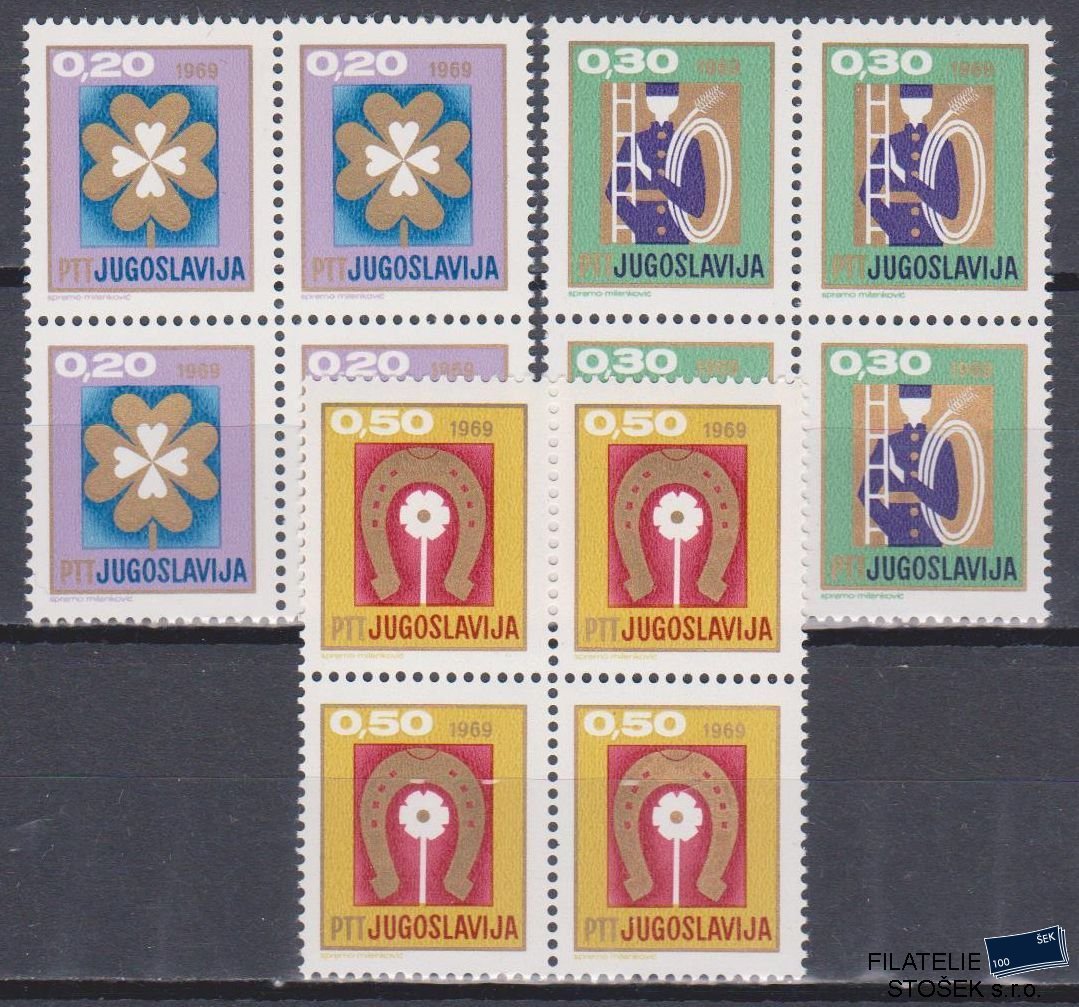 Jugoslávie známky Mi 1313-15 4 Blok