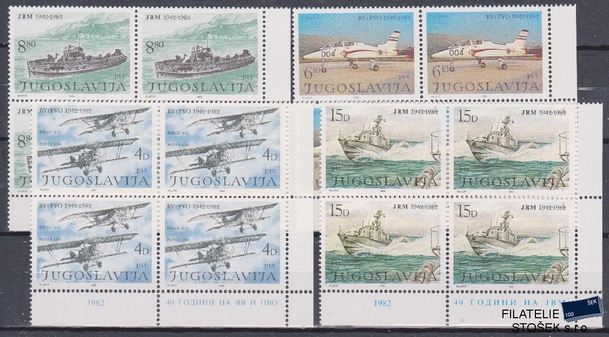 Jugoslávie známky Mi 1939-42 4 Blok