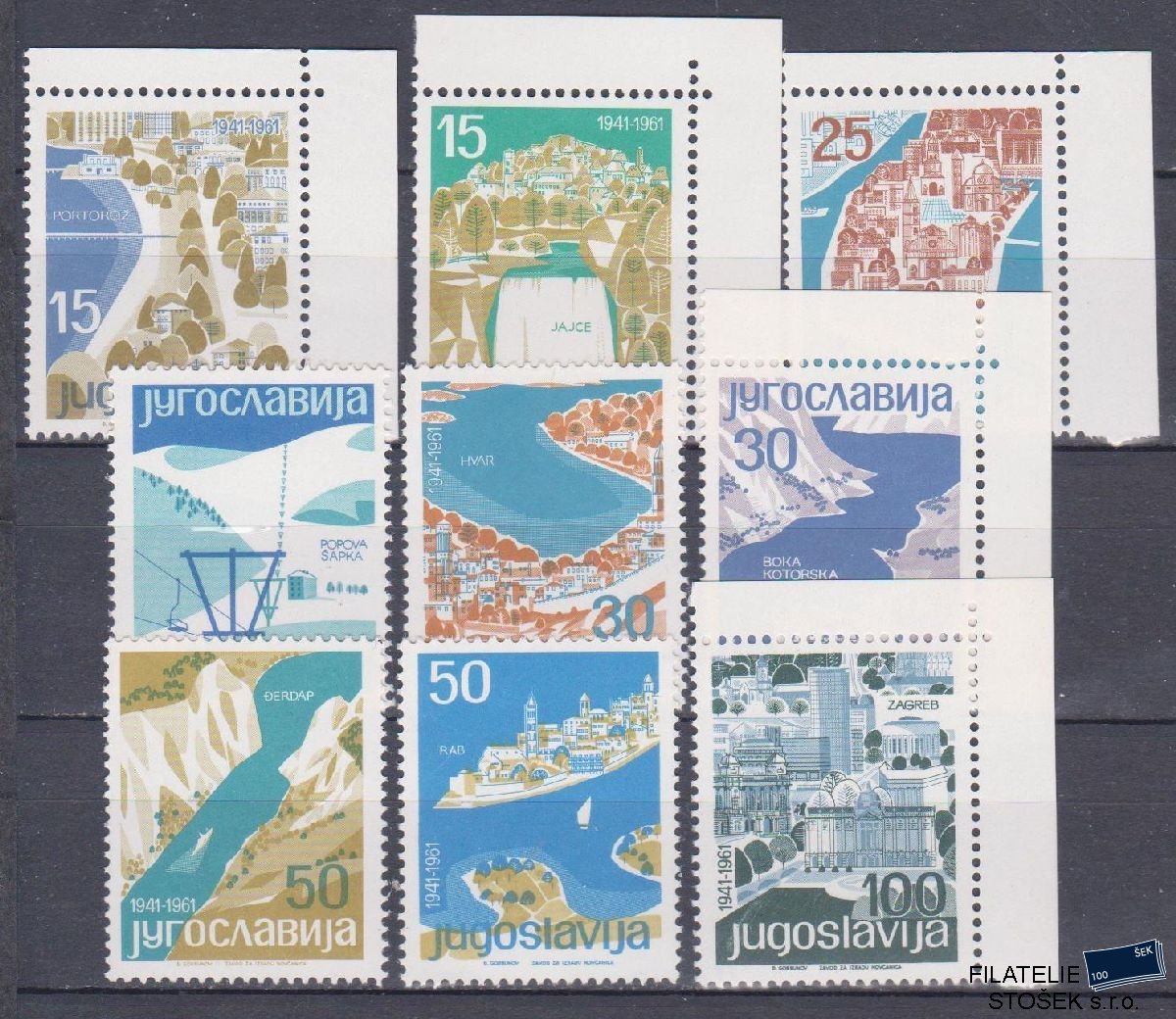 Jugoslávie známky Mi 994-1002