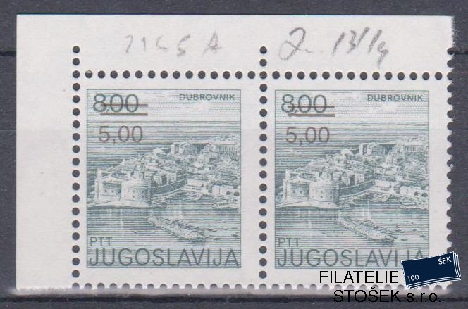 Jugoslávie známky Mi 2155 A 2 Páska
