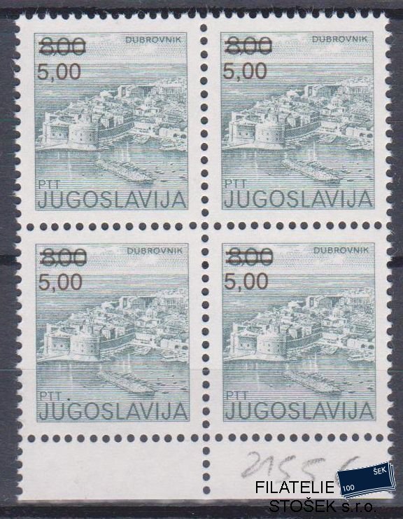 Jugoslávie známky Mi 2155 C 4 Blok