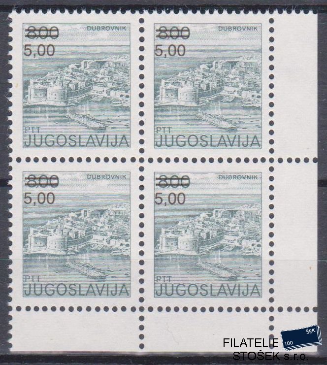 Jugoslávie známky Mi 2155 C 4 Blok