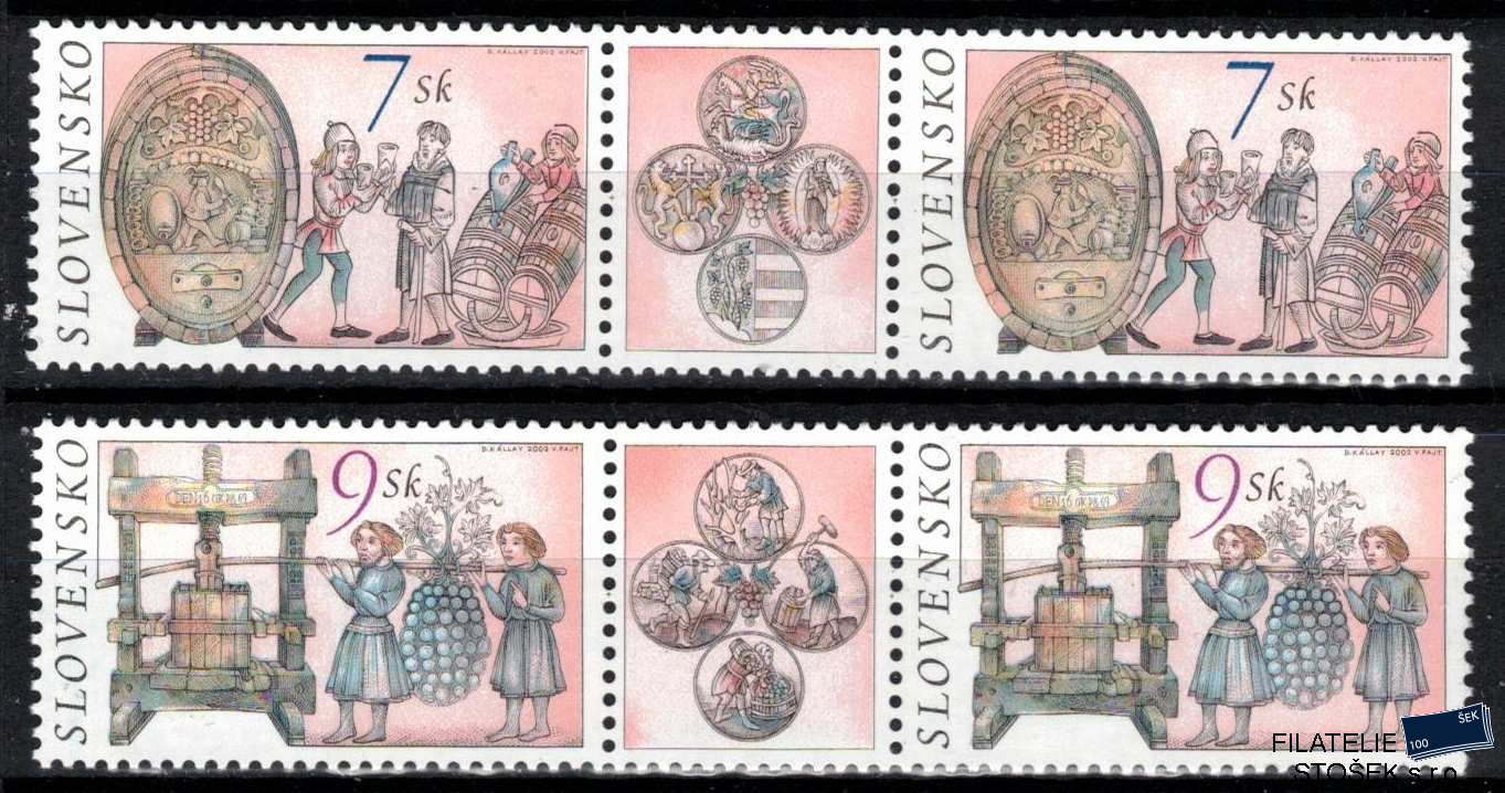 Slovensko známky 265-6 Z+K+Z