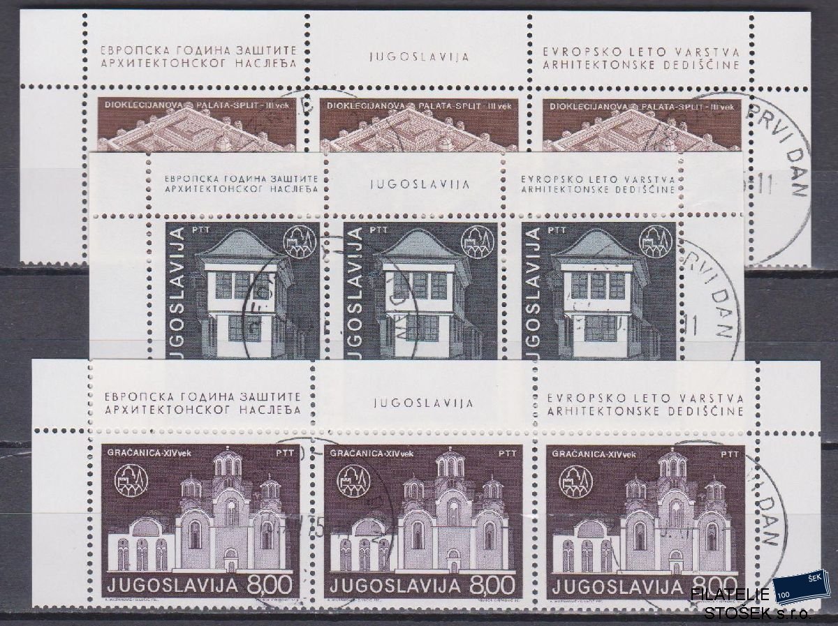 Jugoslávie známky Mi 1627-29 3 Páska