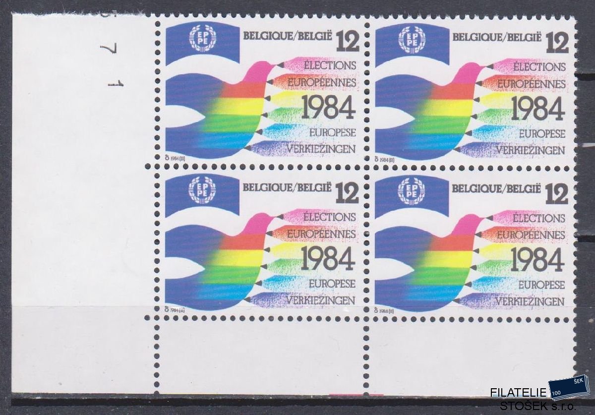 Belgie známky Mi 2185 4 Blok Rohový
