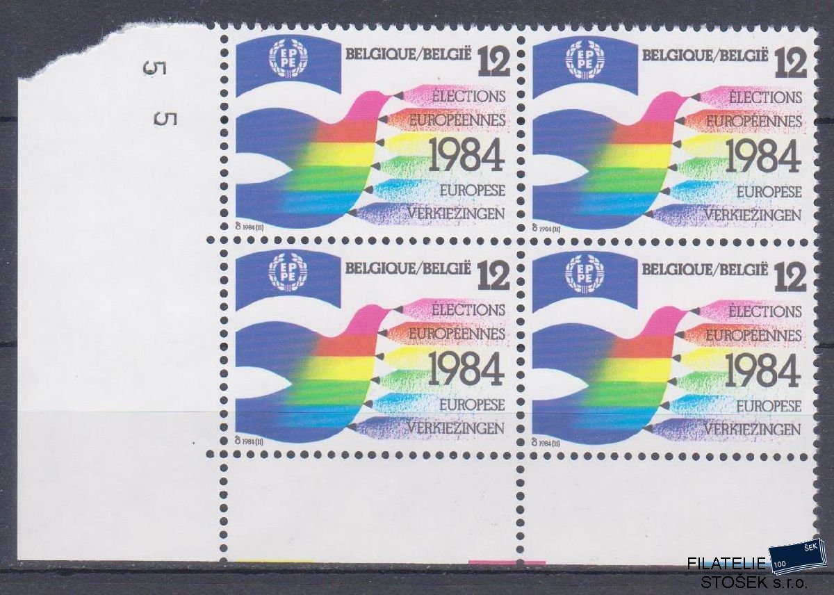 Belgie známky Mi 2185 4 Blok Rohový