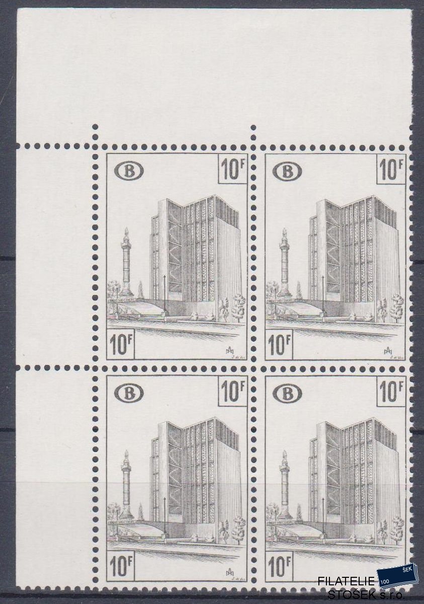 Belgie známky Mi E 344 4 Blok Rohový