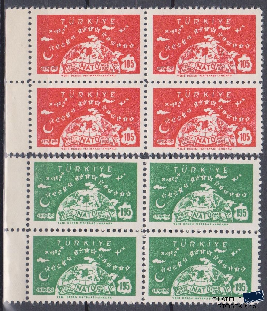 Turecko známky Mi 1621-22 4 Blok