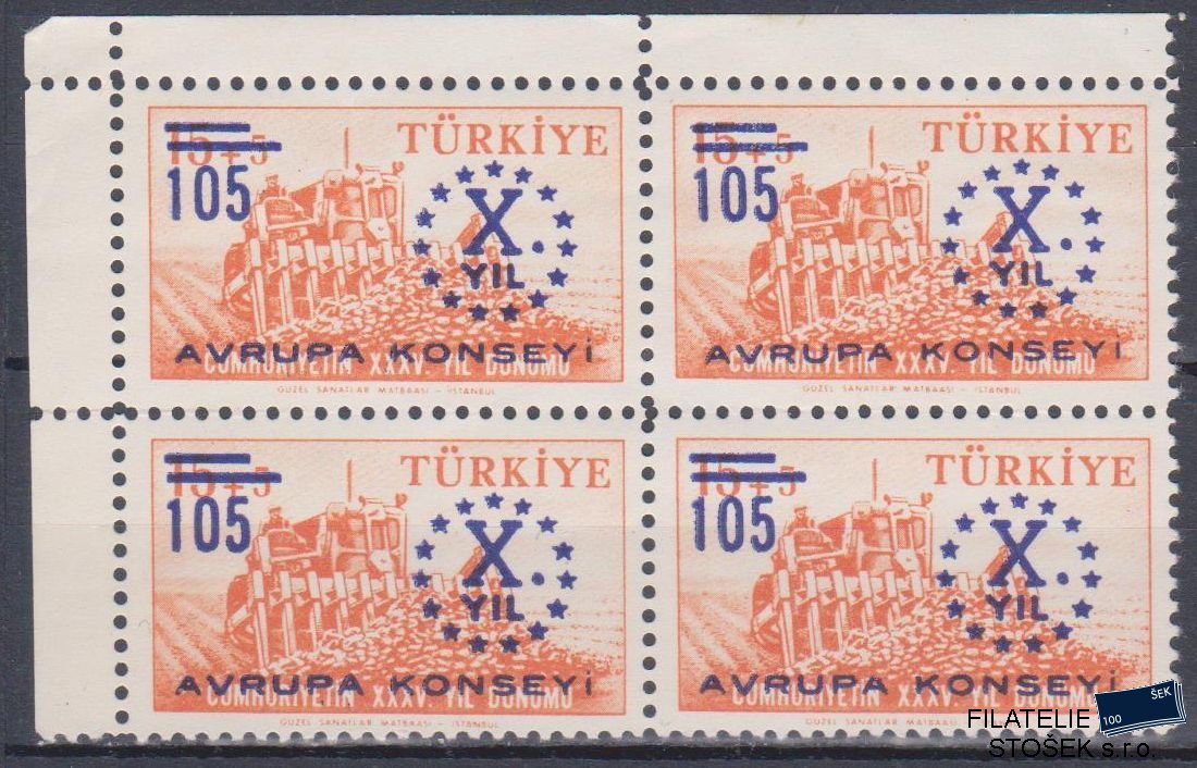 Turecko známky Mi 1625 4 Blok