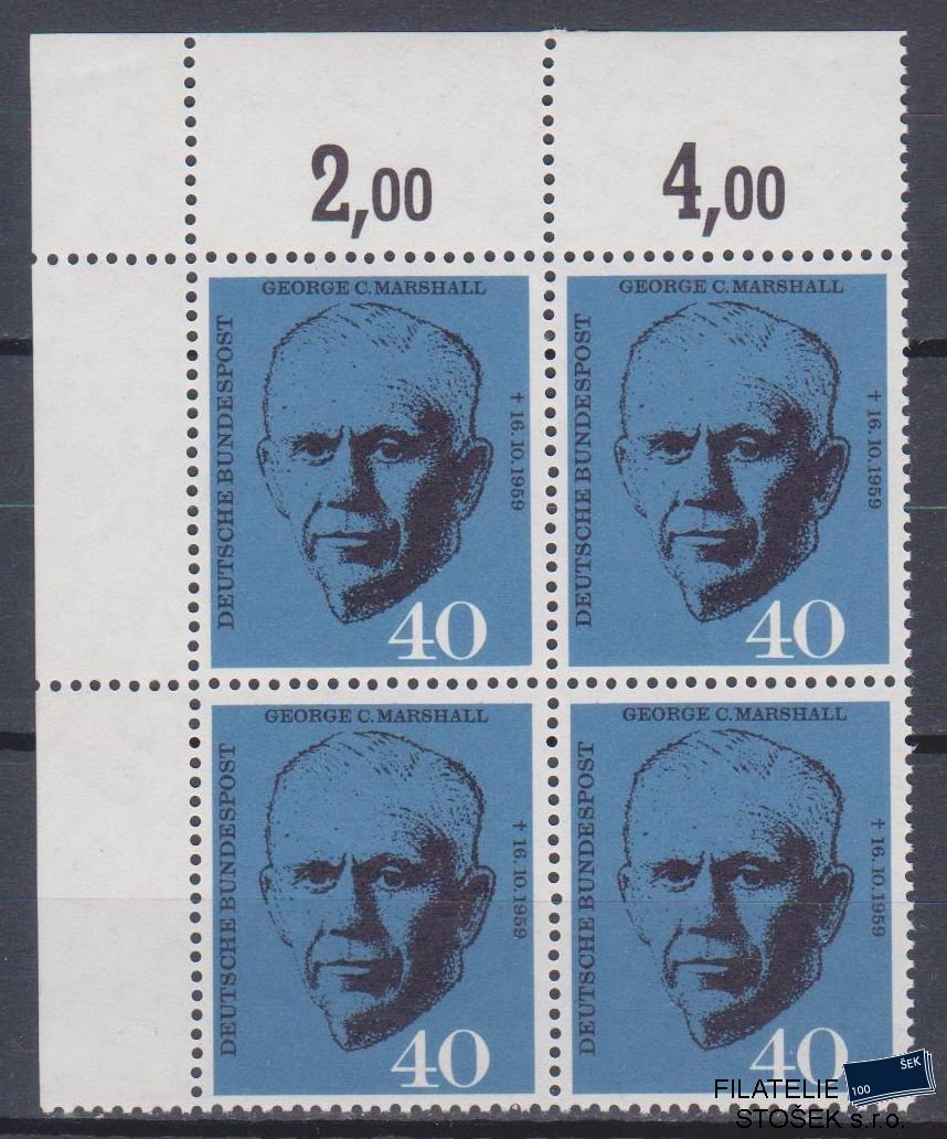 Bundes známky Mi 344 4 Blok