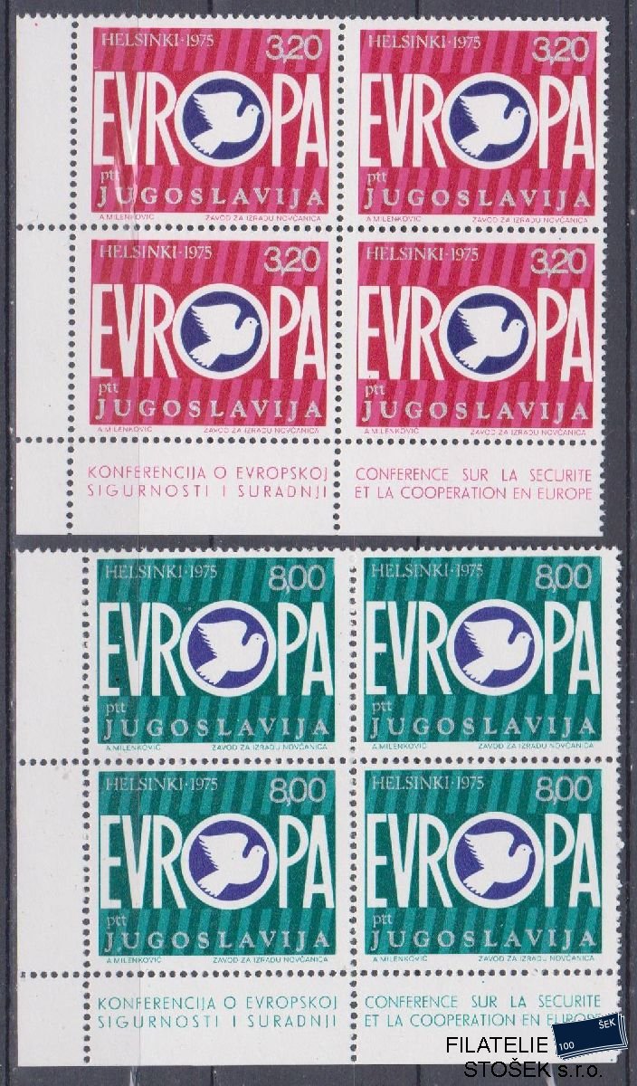 Jugoslávie známky Mi 1617-18 4 Blok