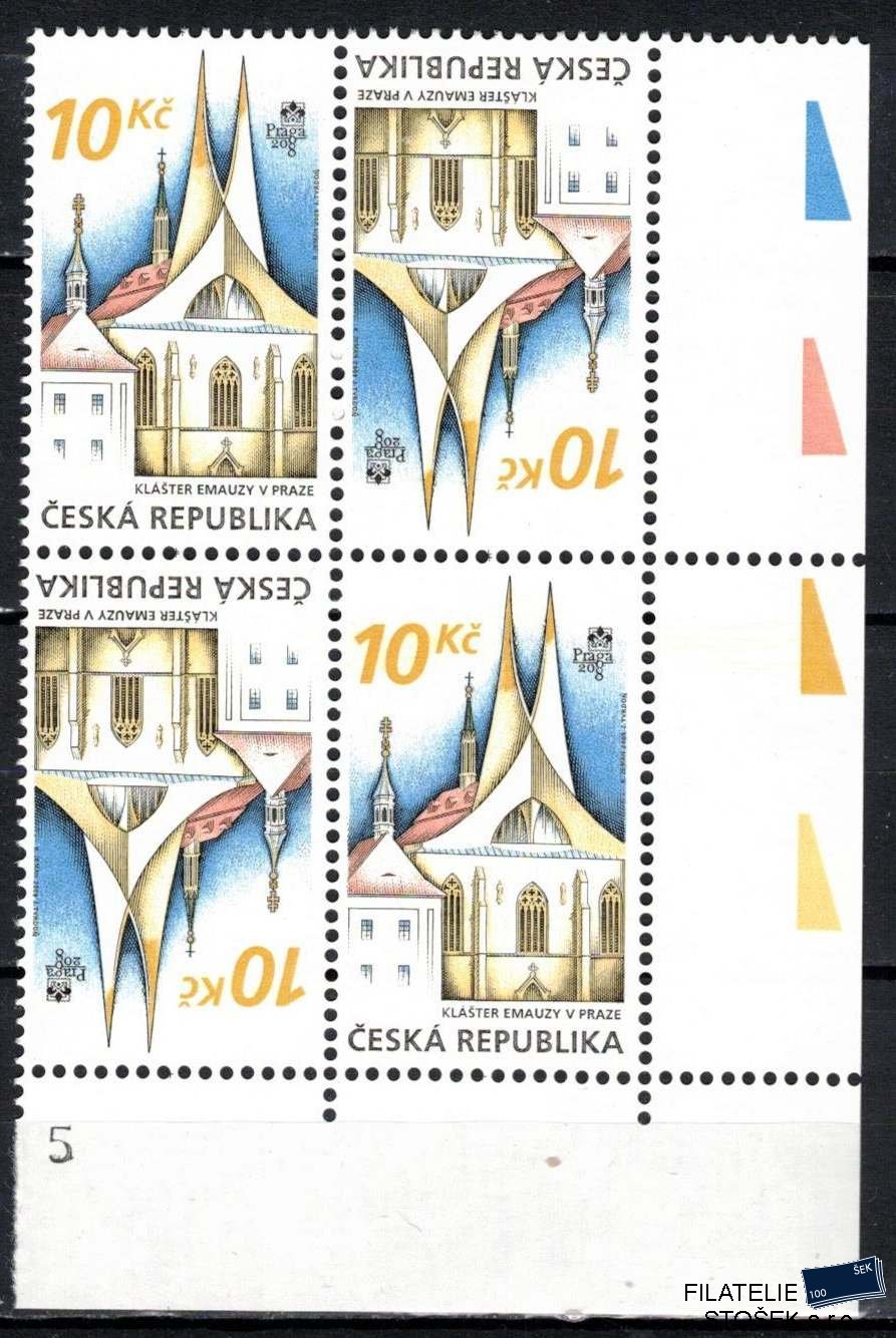 Česká republika známky 571 čtyřblok rohový