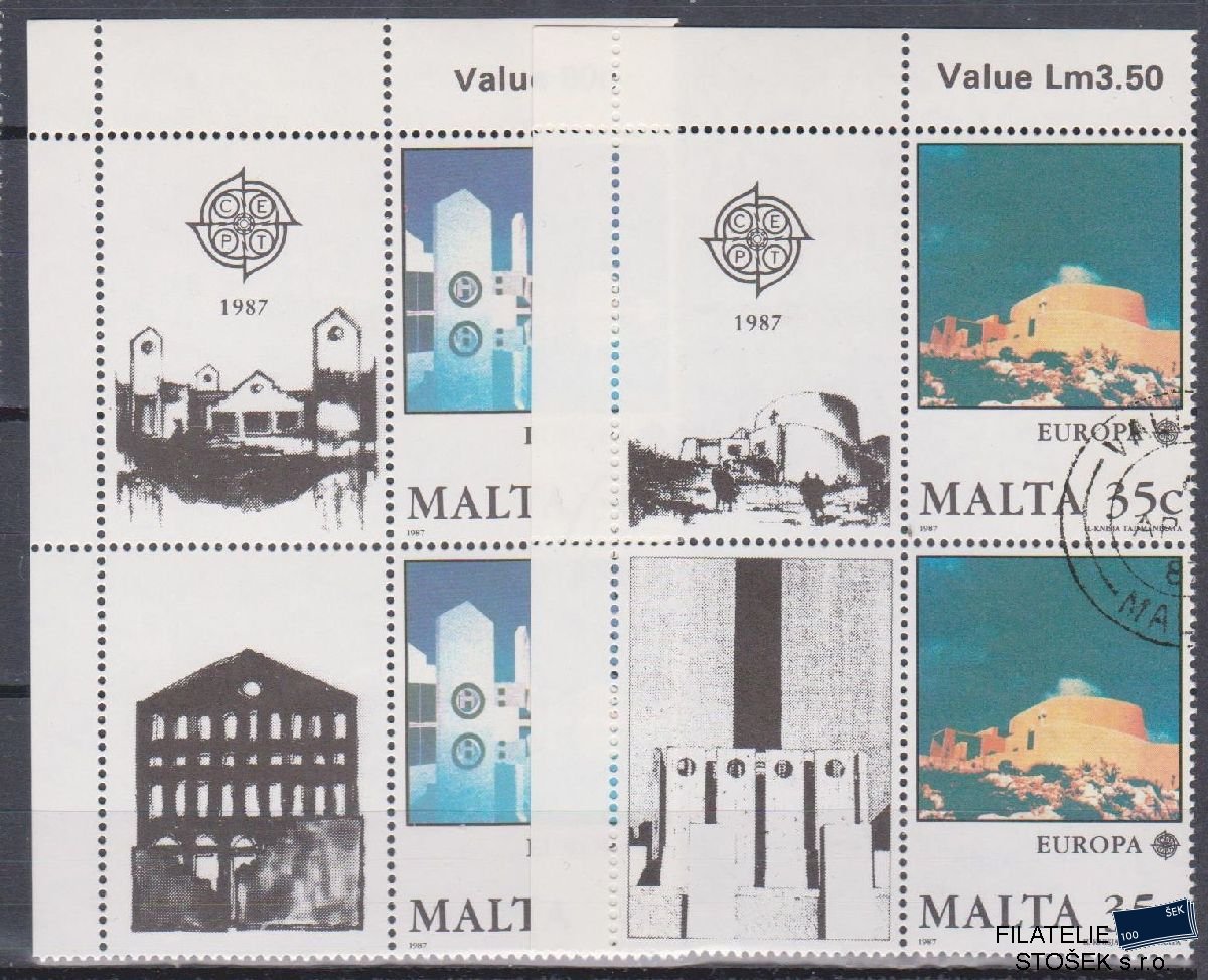 Malta známky Mi 766-67 2 Pásky + Kupóny