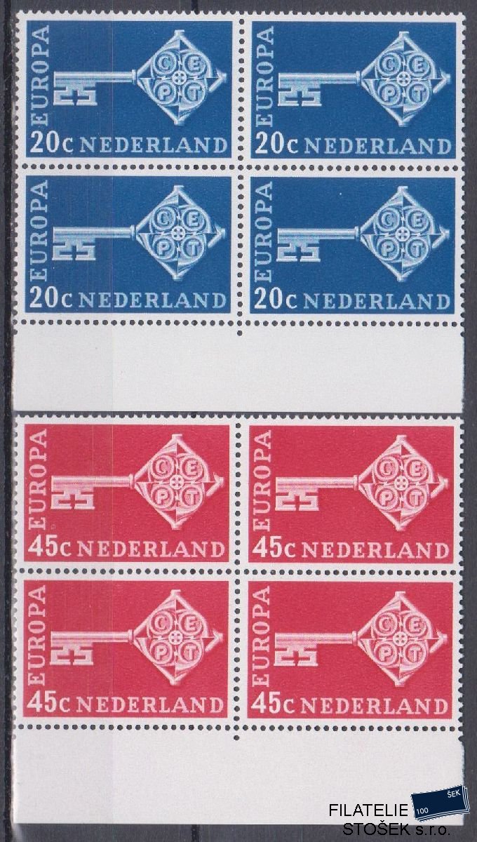 Holandsko známky Mi 899-900 4 Blok
