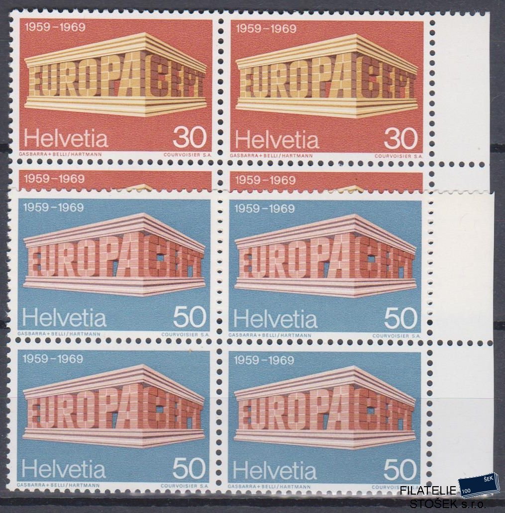 Švýcarsko známky Mi 900-1 4 Blok