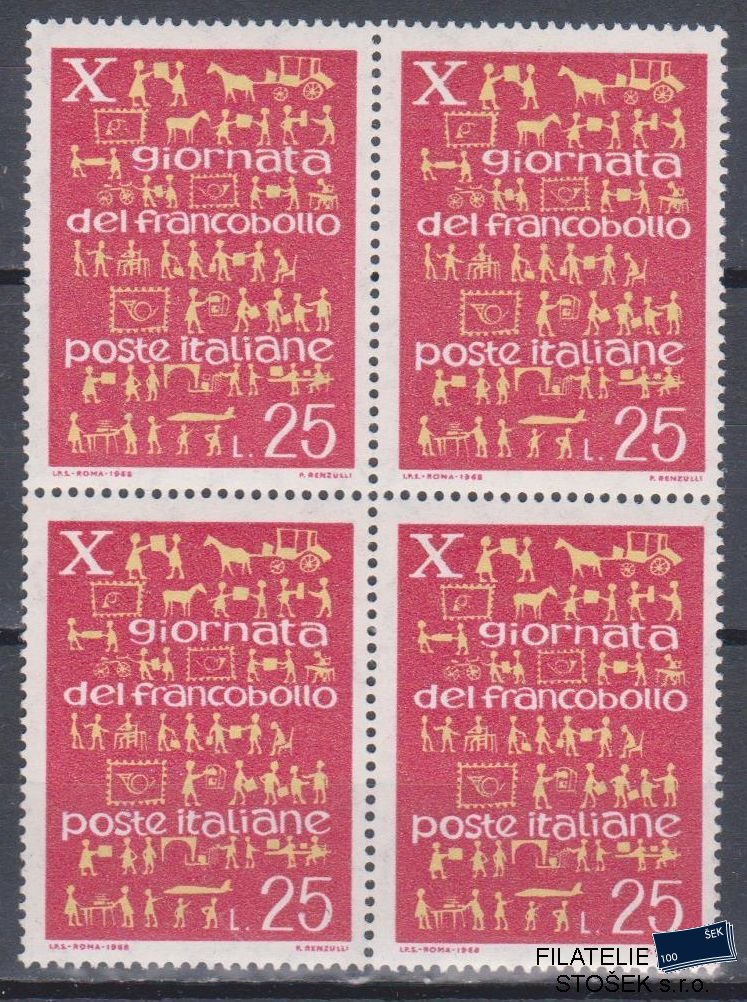 Itálie známky Mi 1291 4 Blok