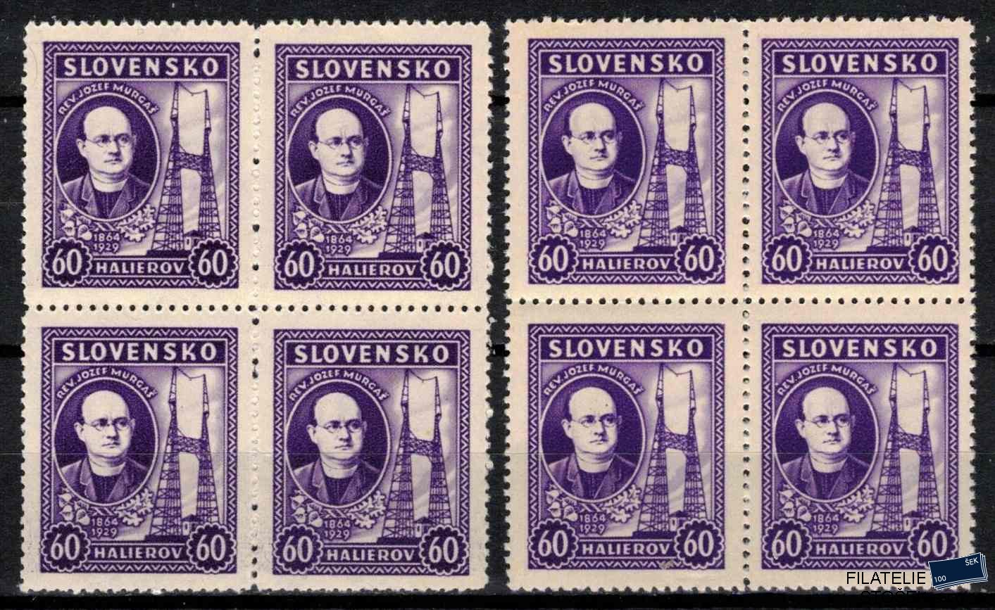 Slovensko známky 38 X+Y Čtyřbloky