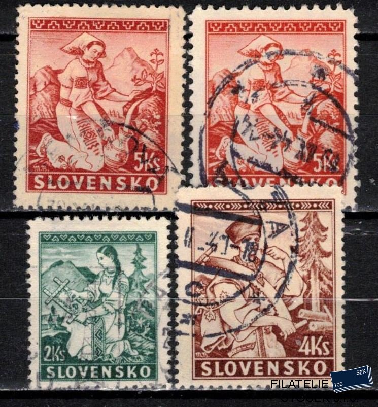 Slovensko známky 40-2+42D