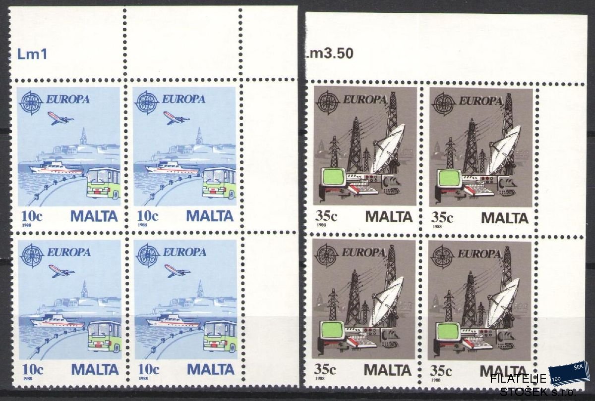 Malta známky Mi 794-95 4 Blok
