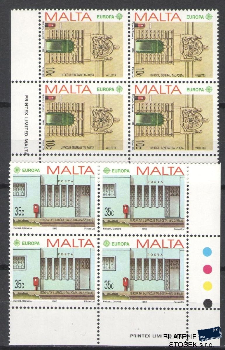 Malta známky Mi 831-32 4 Blok