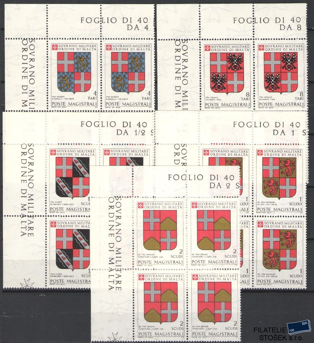 Řád Maltézských rytířů známky Sassone 156-60 4 Blok