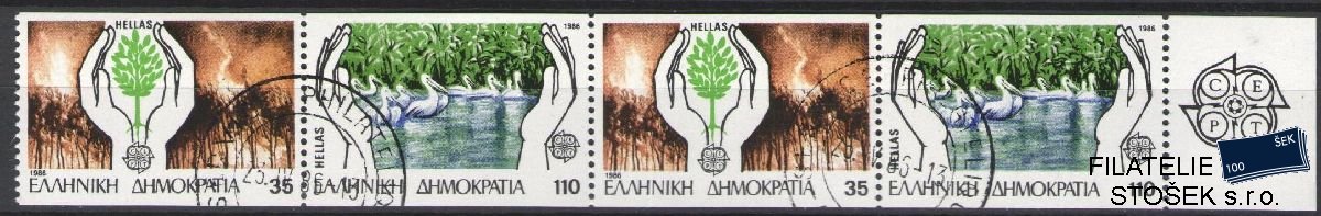 Řecko známky Mi 1630-31C 4 Páska