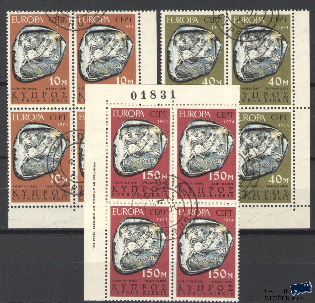 Kypr známky Mi 409-11 4 blok