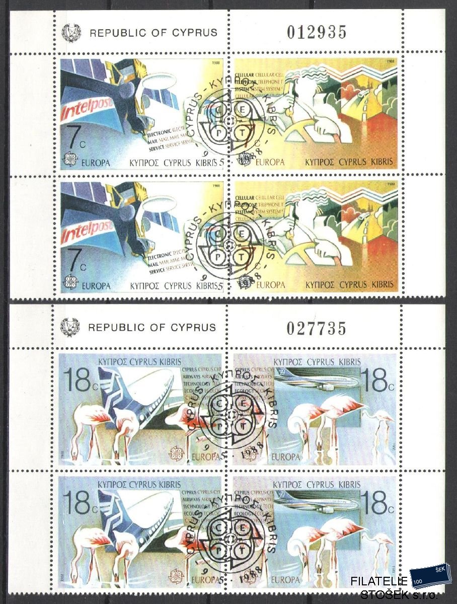 Kypr známky Mi 695-98 4 Blok