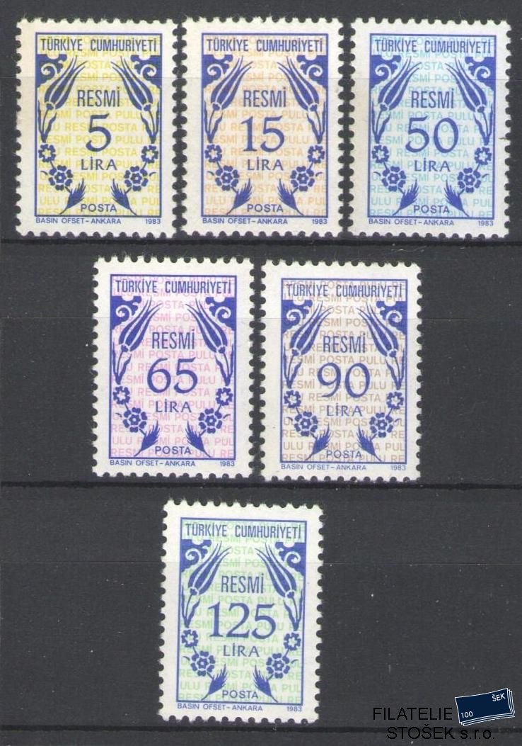 Turecko známky Mi D 169-74